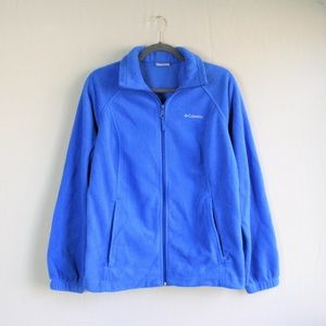 Columbia blue zipper front fleece